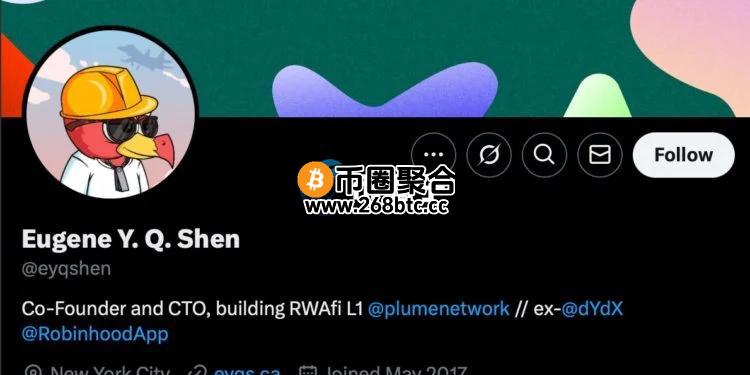 Plume Network联合创始人Eugene Shen突然离世！震惊RWA领域