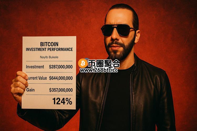 萨尔瓦多总统Nayib Bukele晒单：比特币帐面浮盈逾3.5亿美元！报酬率达124%